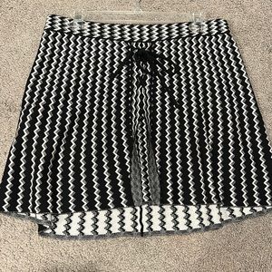 black and white skirt